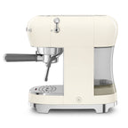 SMEG Manual Espresso Coffee Machine with Milk Frother (Cream)