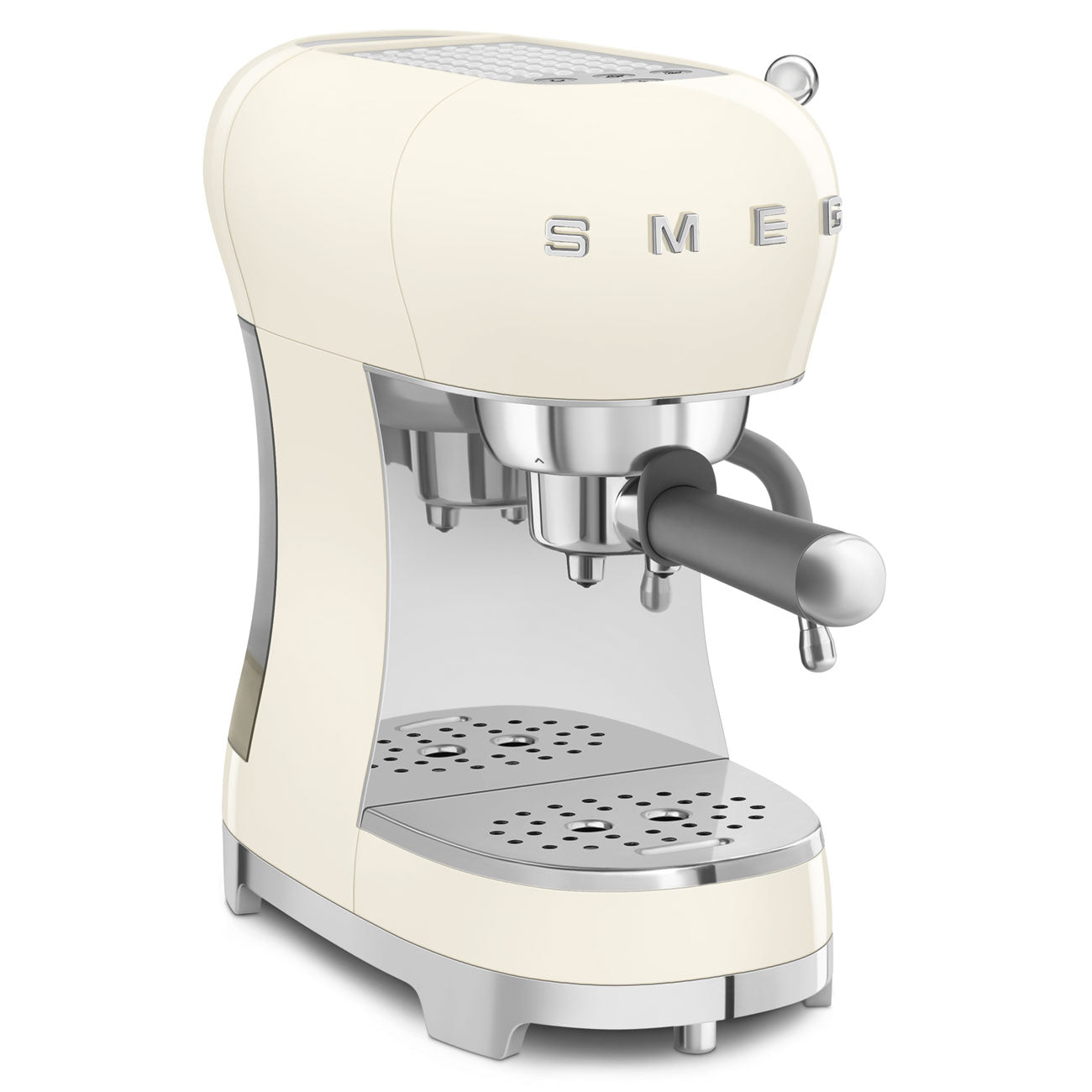 SMEG Manual Espresso Coffee Machine with Milk Frother (Cream)