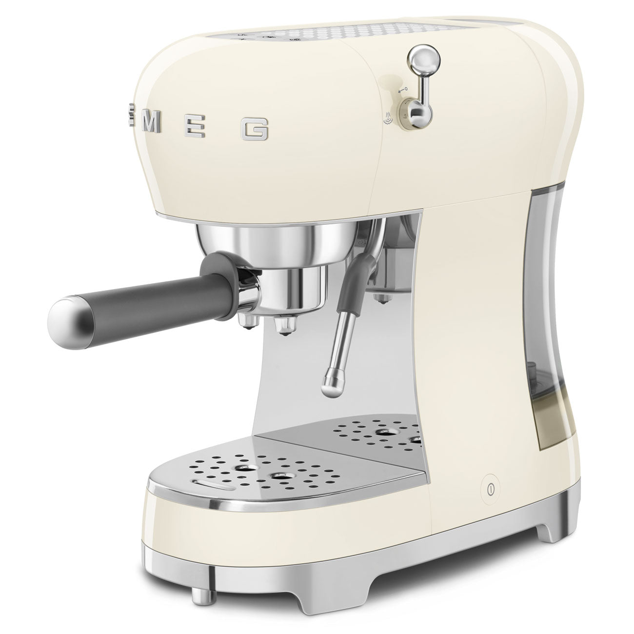 SMEG Manual Espresso Coffee Machine with Milk Frother (Cream)