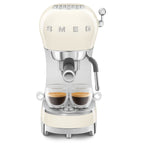 SMEG Manual Espresso Coffee Machine with Milk Frother (Cream)