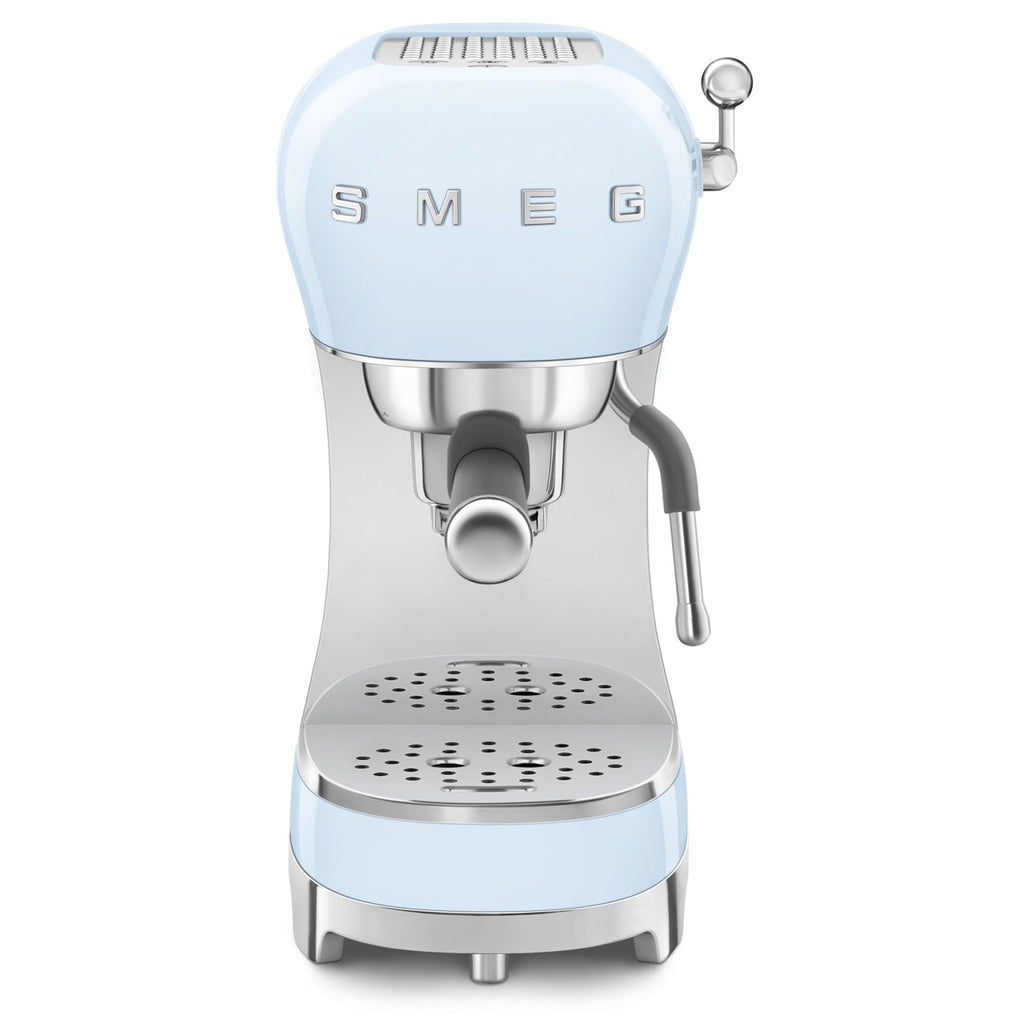 SMEG Manual Espresso Coffee Machine with Milk Frother (Pastel Blue)