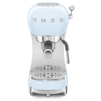 SMEG Manual Espresso Coffee Machine with Milk Frother (Pastel Blue)