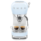 SMEG Manual Espresso Coffee Machine with Milk Frother (Pastel Blue)