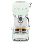 SMEG Manual Espresso Coffee Machine with Milk Frother (Pastel Green)