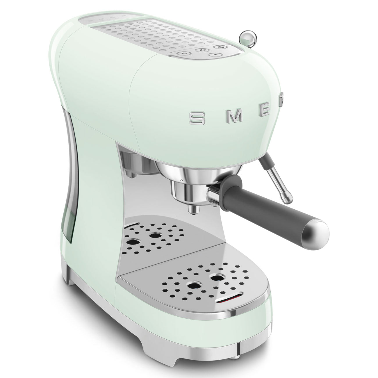 SMEG Manual Espresso Coffee Machine with Milk Frother (Pastel Green)