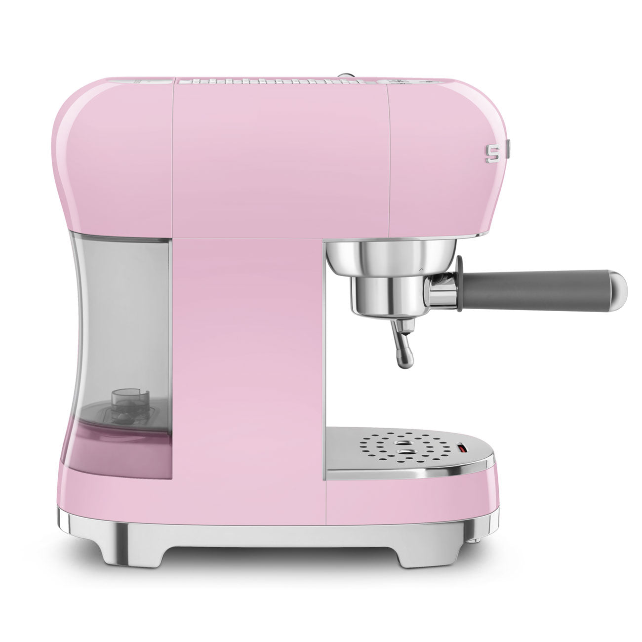 SMEG Manual Espresso Coffee Machine with Milk Frother (Pink)