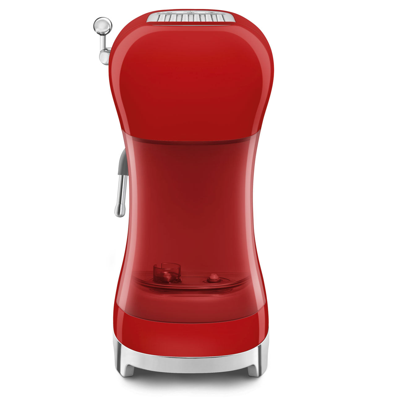 SMEG Manual Espresso Coffee Machine with Milk Frother (Red)