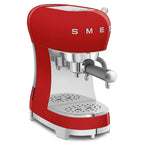 SMEG Manual Espresso Coffee Machine with Milk Frother (Red)