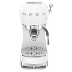 SMEG Manual Espresso Coffee Machine with Milk Frother (White)