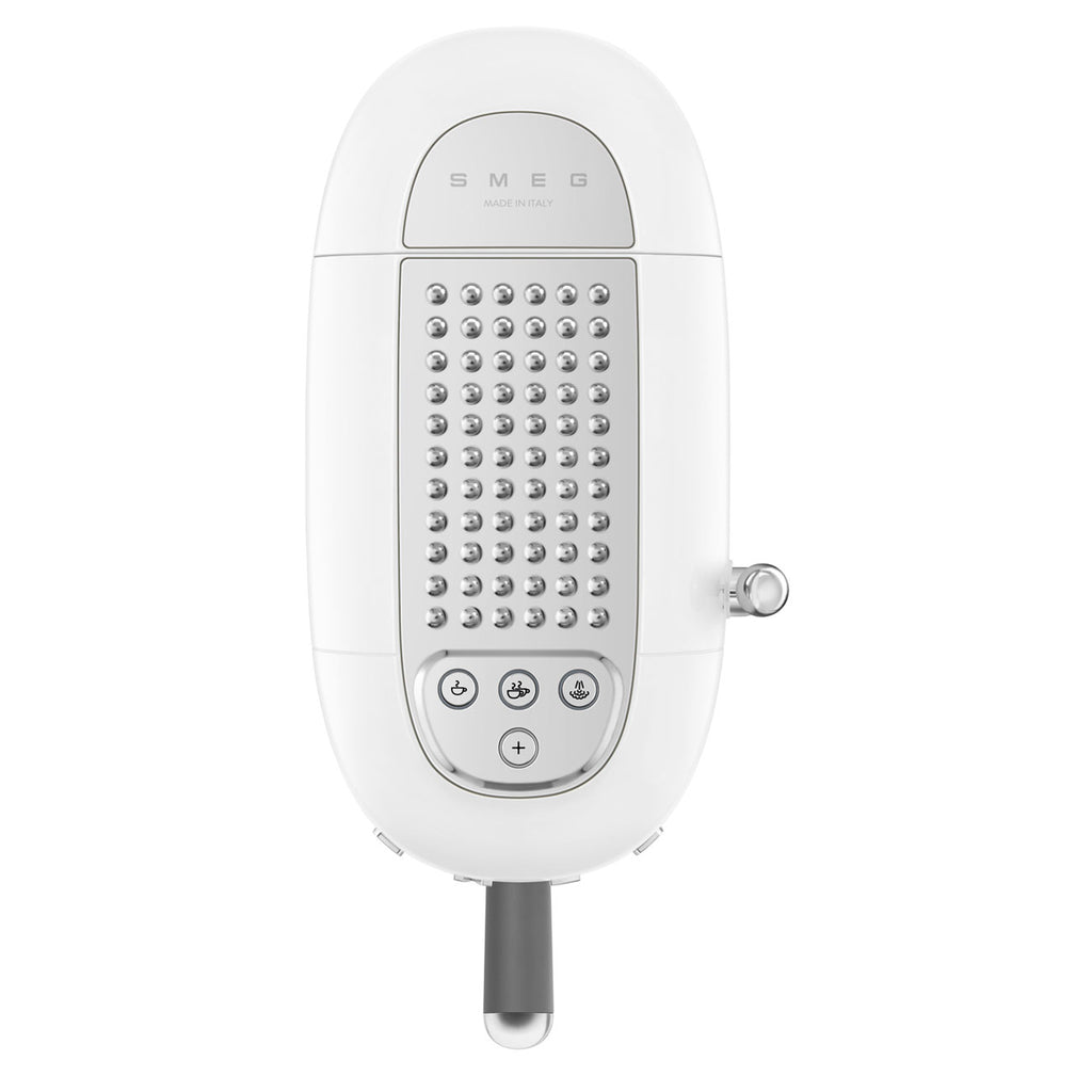 SMEG Manual Espresso Coffee Machine with Milk Frother (White)