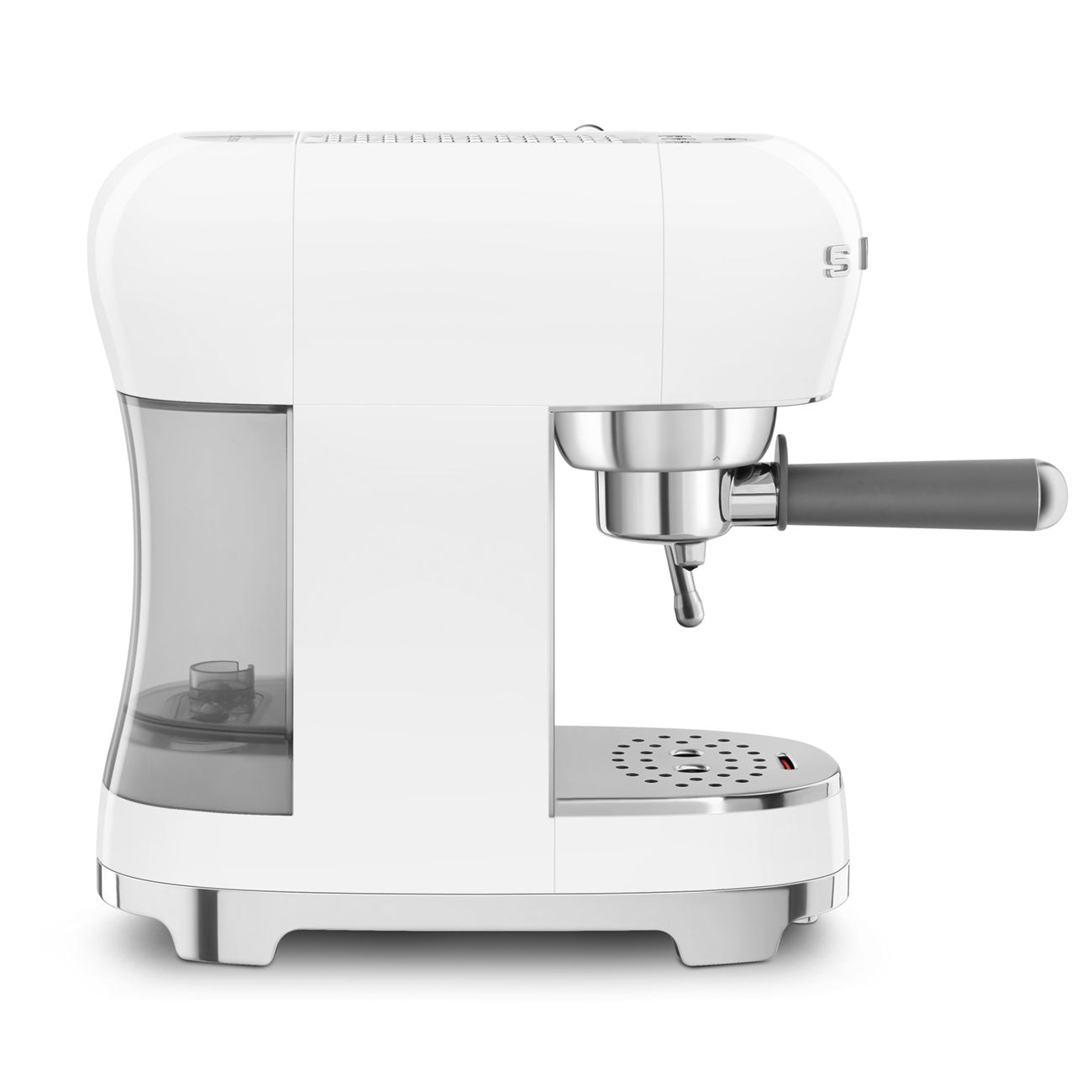 SMEG Manual Espresso Coffee Machine with Milk Frother (White)
