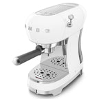 SMEG Manual Espresso Coffee Machine with Milk Frother (White)