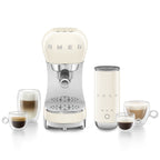 SMEG Barista Bundle - Espresso Machine + Milk Frother (Cream)