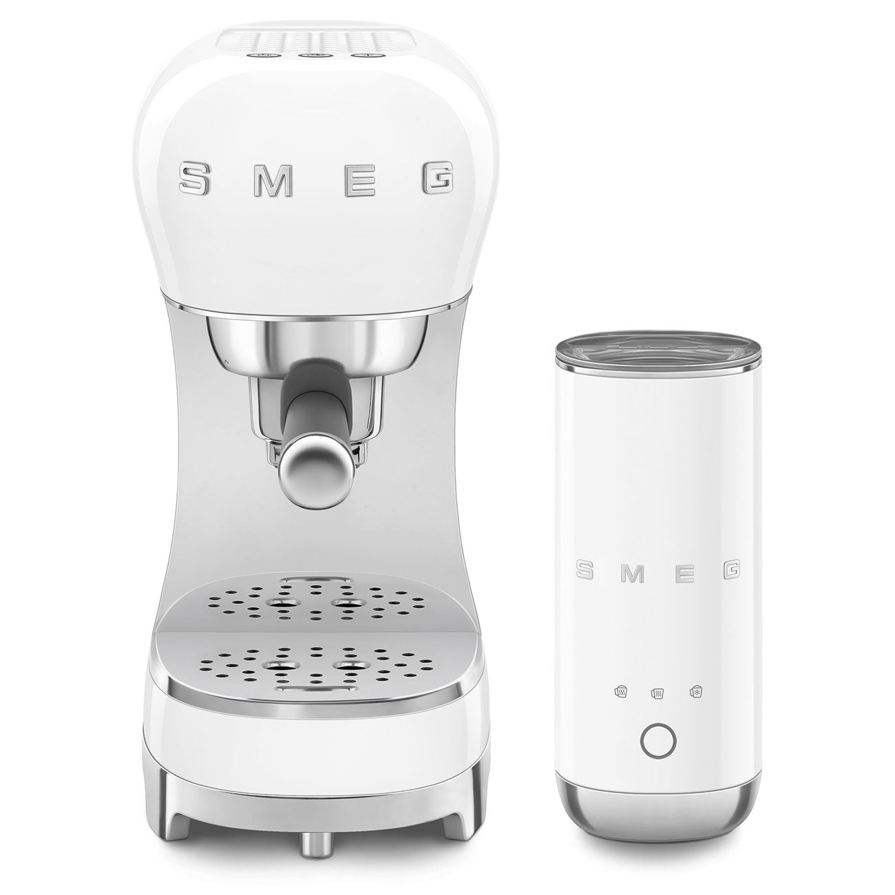 SMEG Barista Bundle - Espresso Machine + Milk Frother (Black)