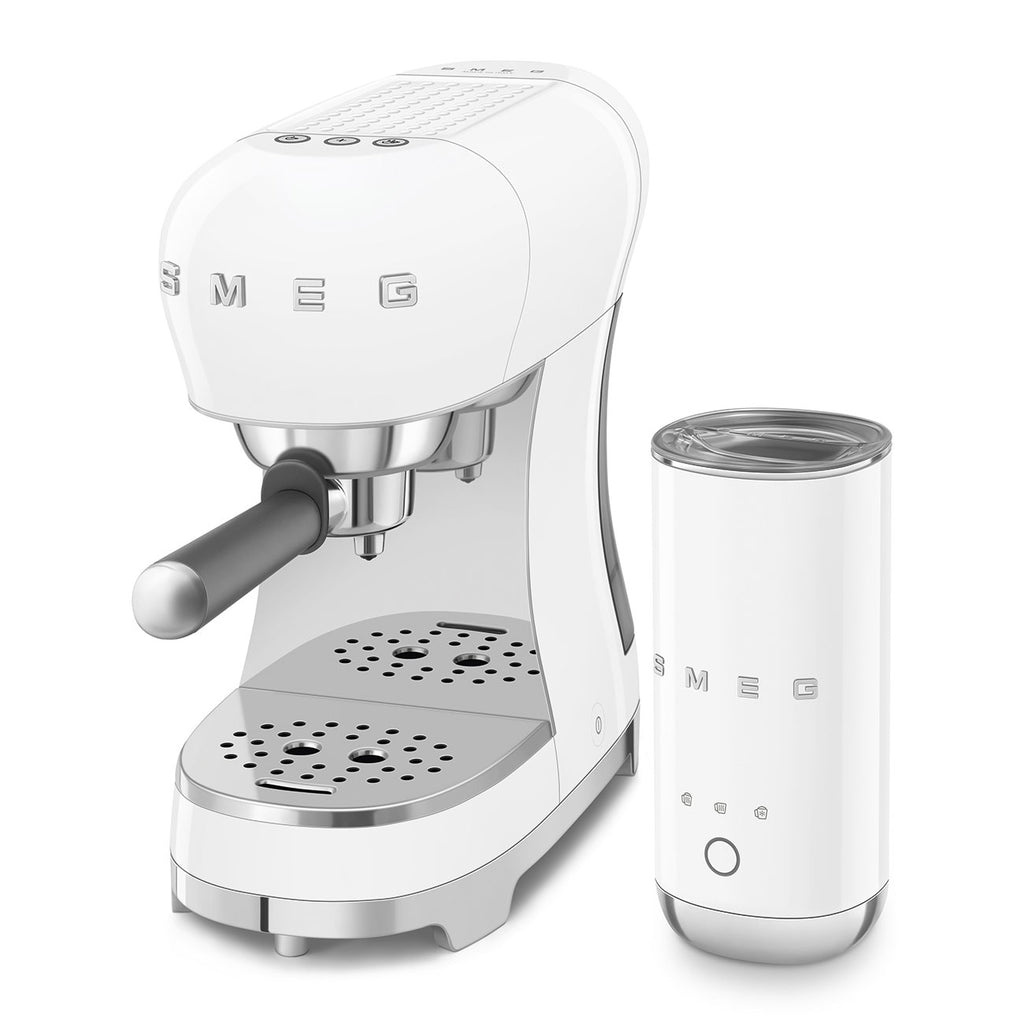 SMEG Barista Bundle - Espresso Machine + Milk Frother (Black)