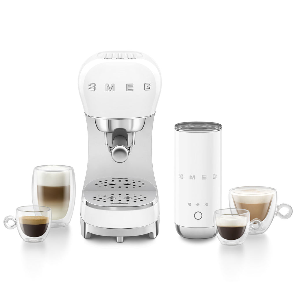 SMEG Barista Bundle - Espresso Machine + Milk Frother (Black)