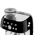 SMEG Manual Espresso Coffee Machine with Grinder (Black)