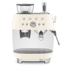SMEG Manual Espresso Coffee Machine with Grinder (Cream)