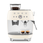 SMEG Manual Espresso Coffee Machine with Grinder (Cream)