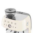 SMEG Manual Espresso Coffee Machine with Grinder (Cream)
