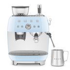 SMEG Manual Espresso Coffee Machine with Grinder (Pastel Blue)