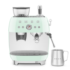 SMEG Manual Espresso Coffee Machine with Grinder (Pastel Green)