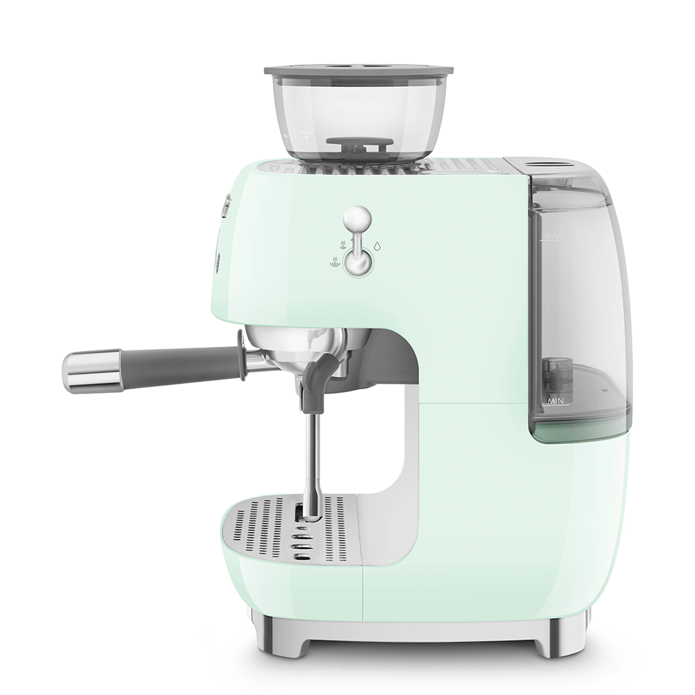 SMEG Manual Espresso Coffee Machine with Grinder (Pastel Green)