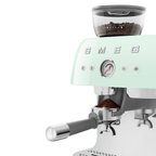 SMEG Manual Espresso Coffee Machine with Grinder (Pastel Green)