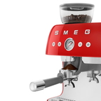 SMEG Manual Espresso Coffee Machine with Grinder (Red)