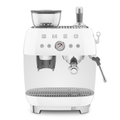 SMEG Manual Espresso Coffee Machine with Grinder (White)