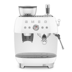 SMEG Manual Espresso Coffee Machine with Grinder (White)