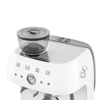 SMEG Manual Espresso Coffee Machine with Grinder (White)