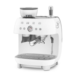 SMEG Manual Espresso Coffee Machine with Grinder (White)
