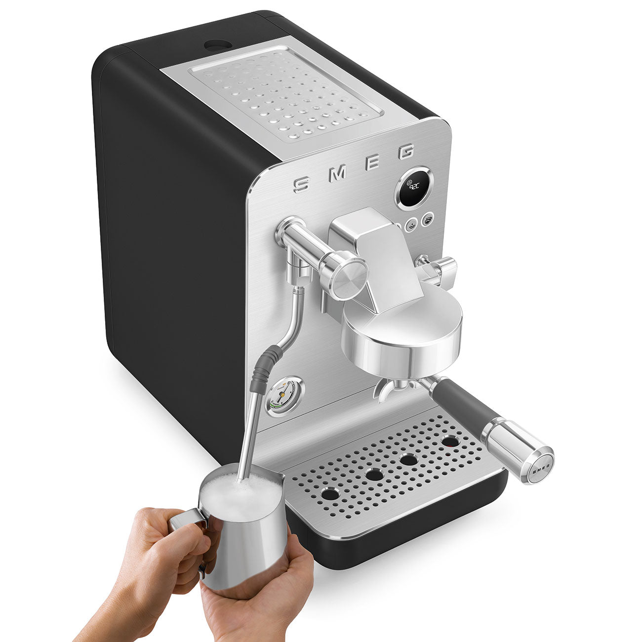 Automatic Mini-pro Espresso Machine with Steam Wand - Matte Black