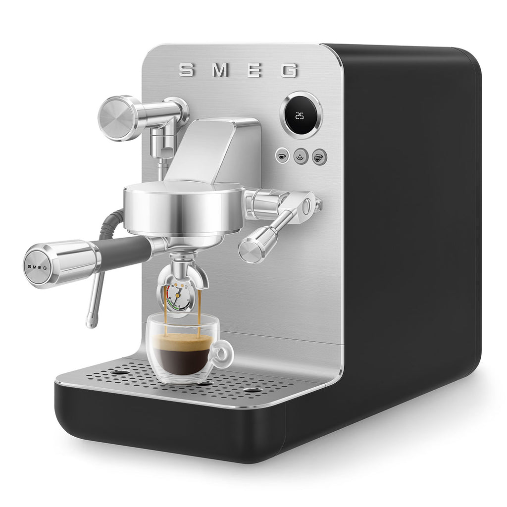 SMEG Mini Pro Manual Espresso Coffee Machine (Black Matte)