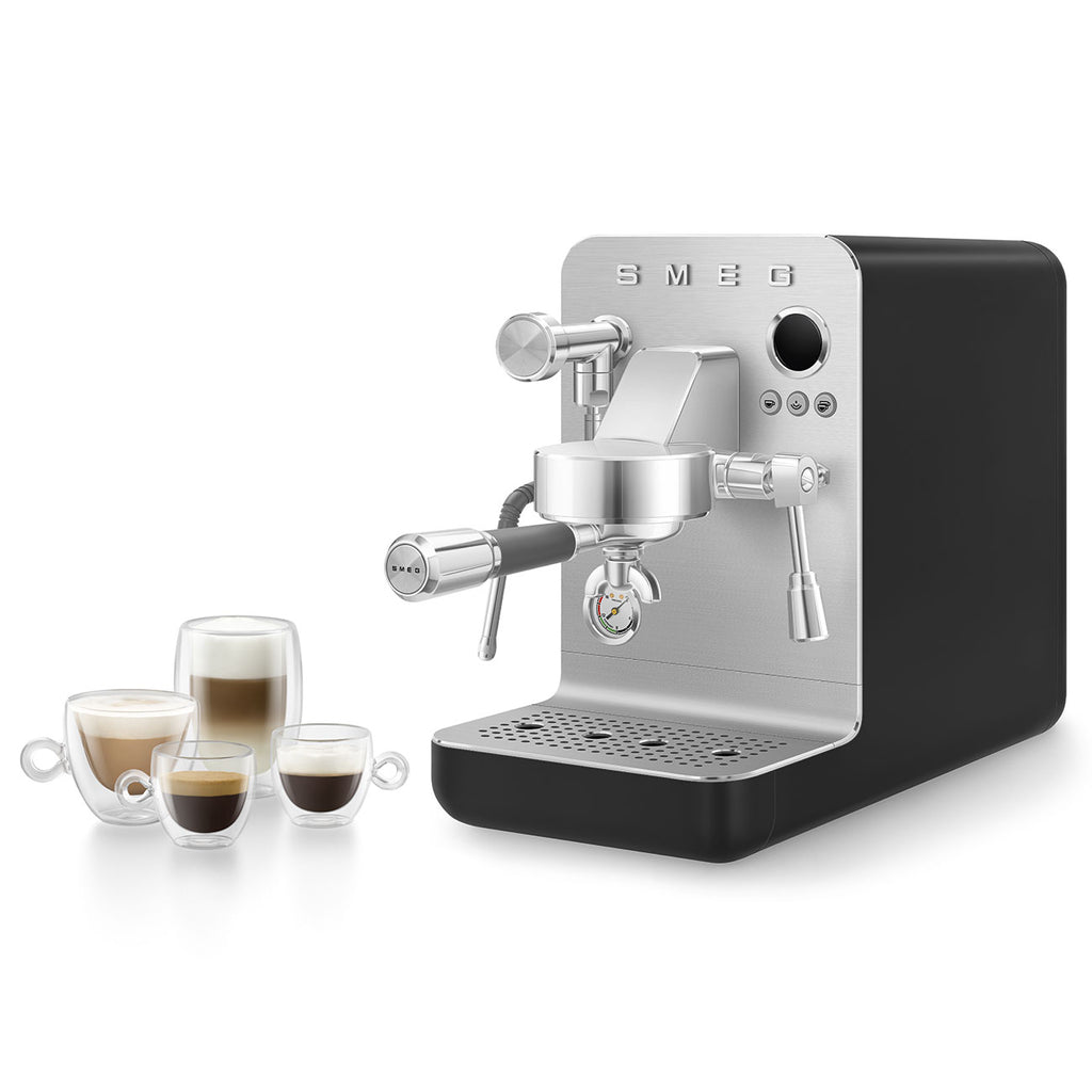 SMEG Mini Pro Manual Espresso Coffee Machine (Black Matte)