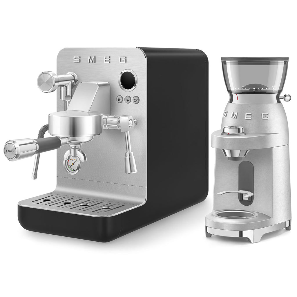 SMEG Mini Pro Manual Espresso Coffee Machine (Black Matte)