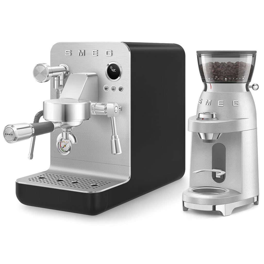 SMEG Mini Pro Manual Espresso Coffee Machine (Black Matte)