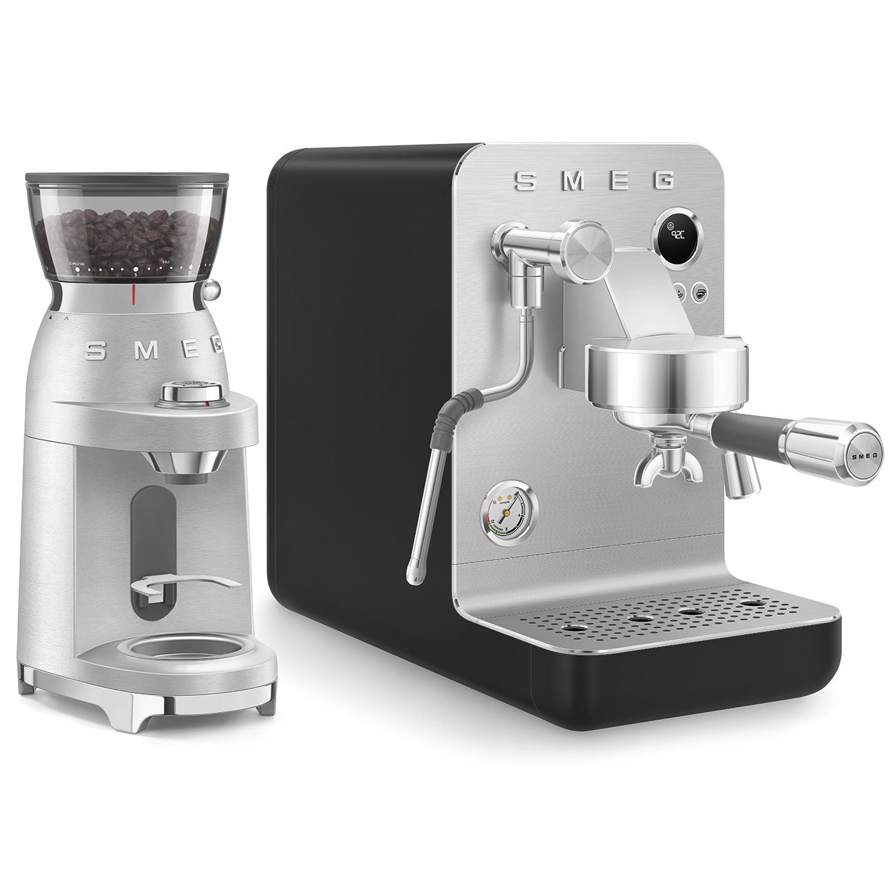 SMEG Mini Pro Manual Espresso Coffee Machine (Black Matte)