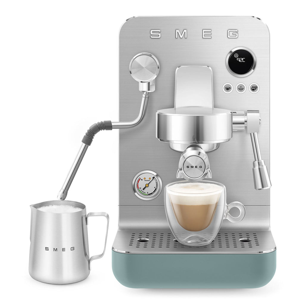 SMEG Mini Pro Manual Espresso Coffee Machine (Emerald Green Matte)