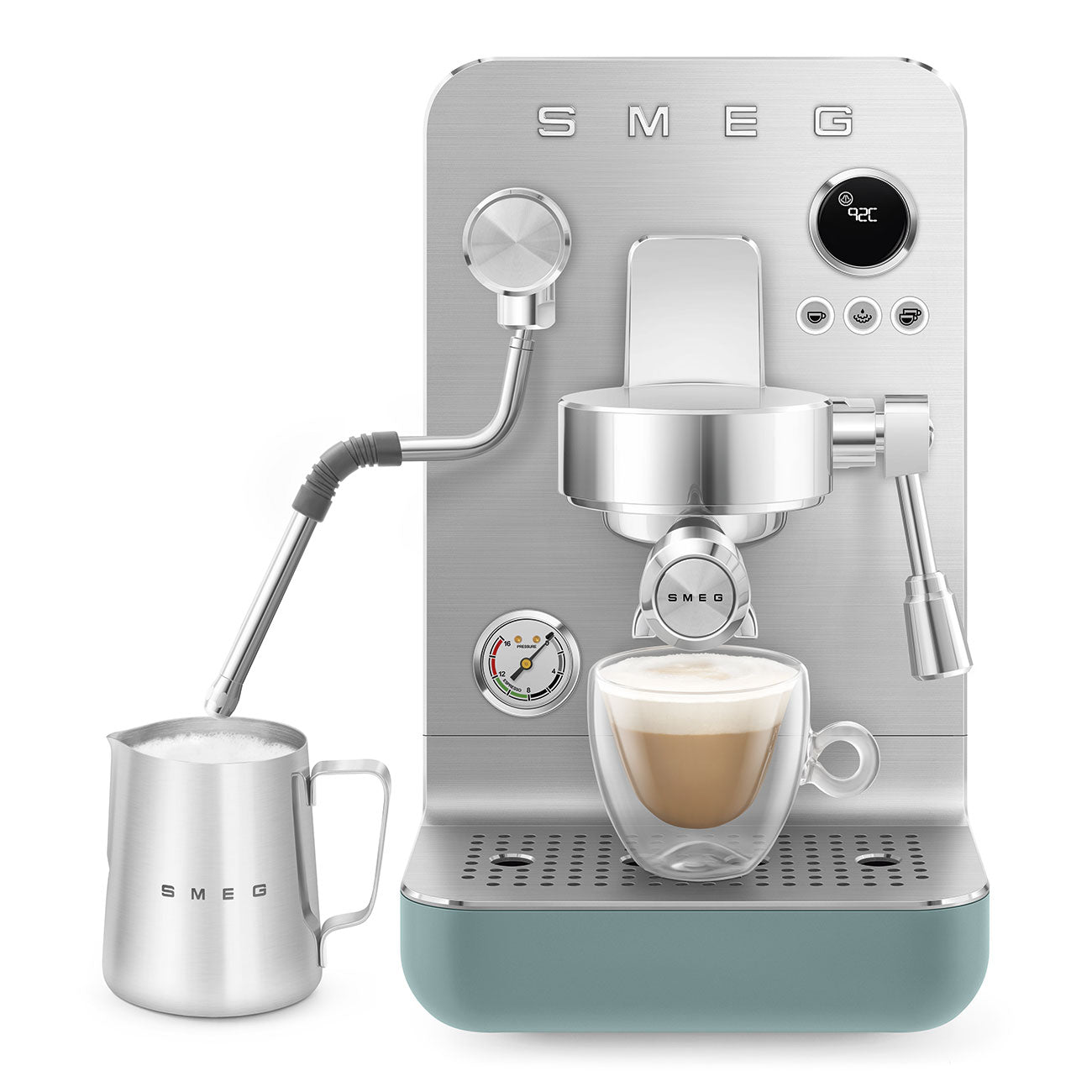 Automatic Mini-pro Espresso Machine with Steam Wand - Matte Emerald Green