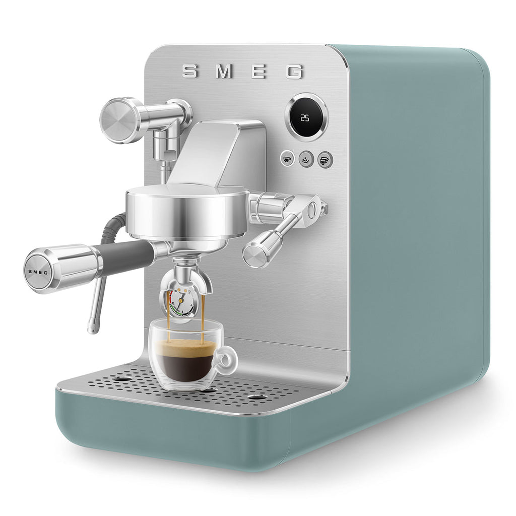 SMEG Mini Pro Manual Espresso Coffee Machine (Emerald Green Matte)