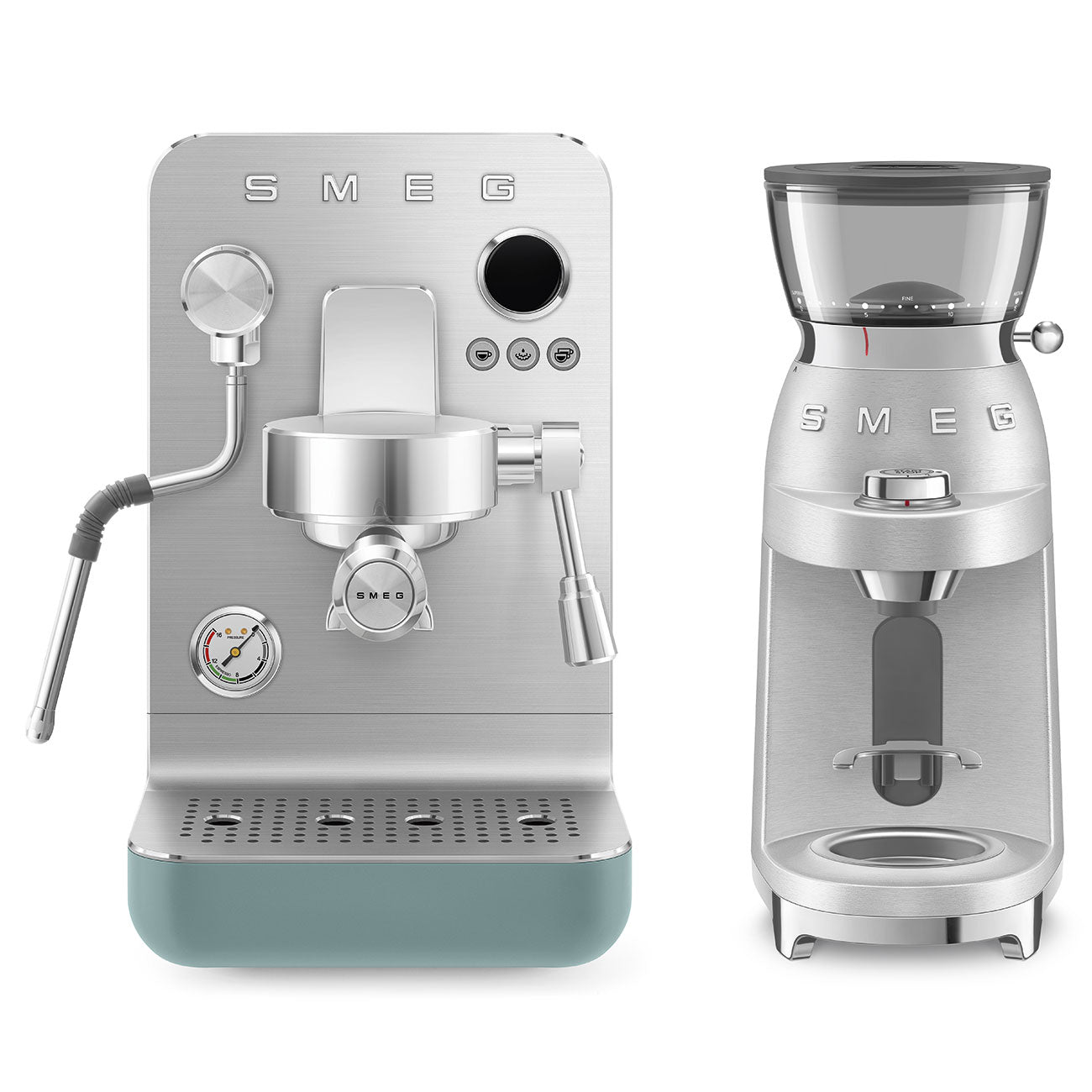 Automatic Mini-pro Espresso Machine with Steam Wand - Matte Emerald Green