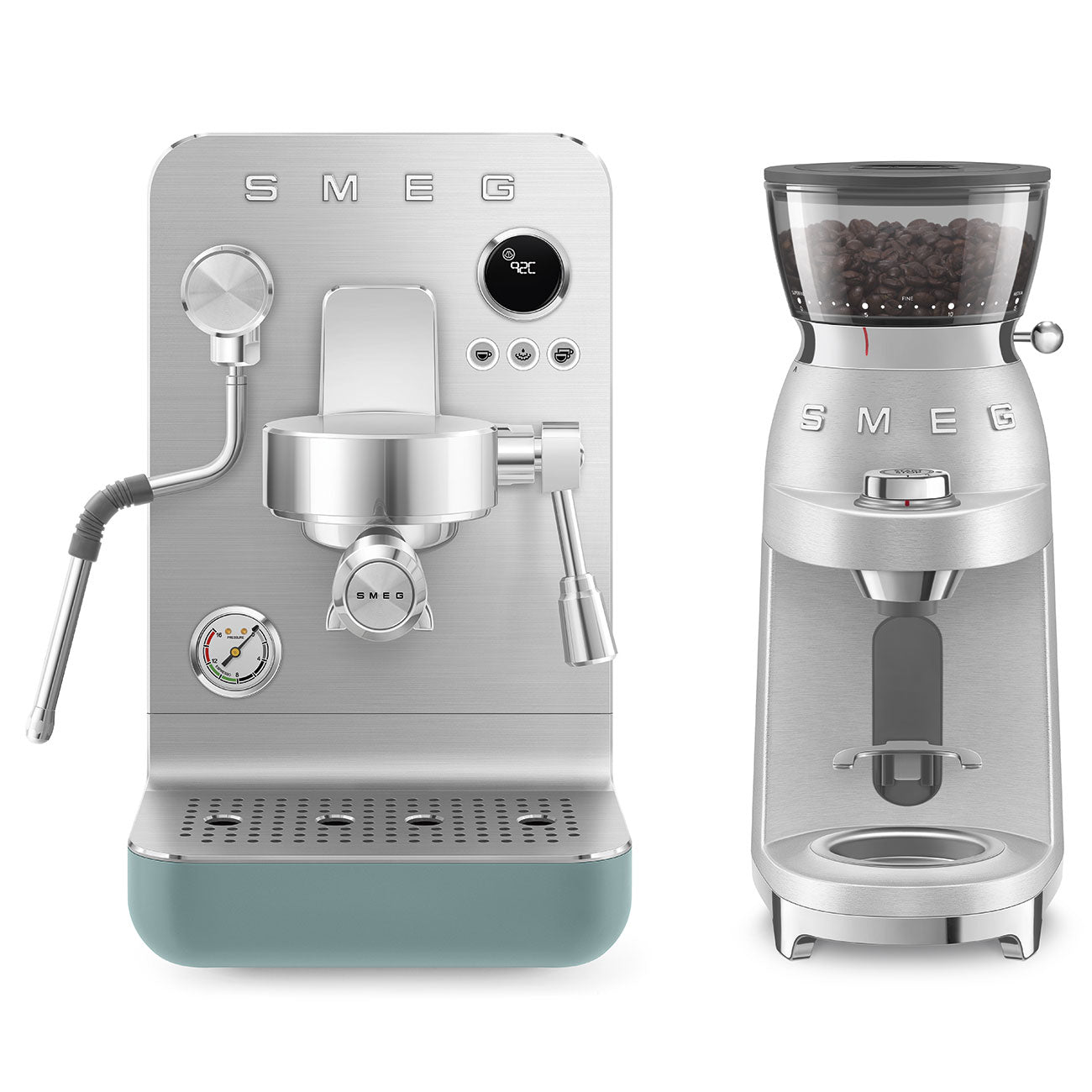 Automatic Mini-pro Espresso Machine with Steam Wand - Matte Emerald Green