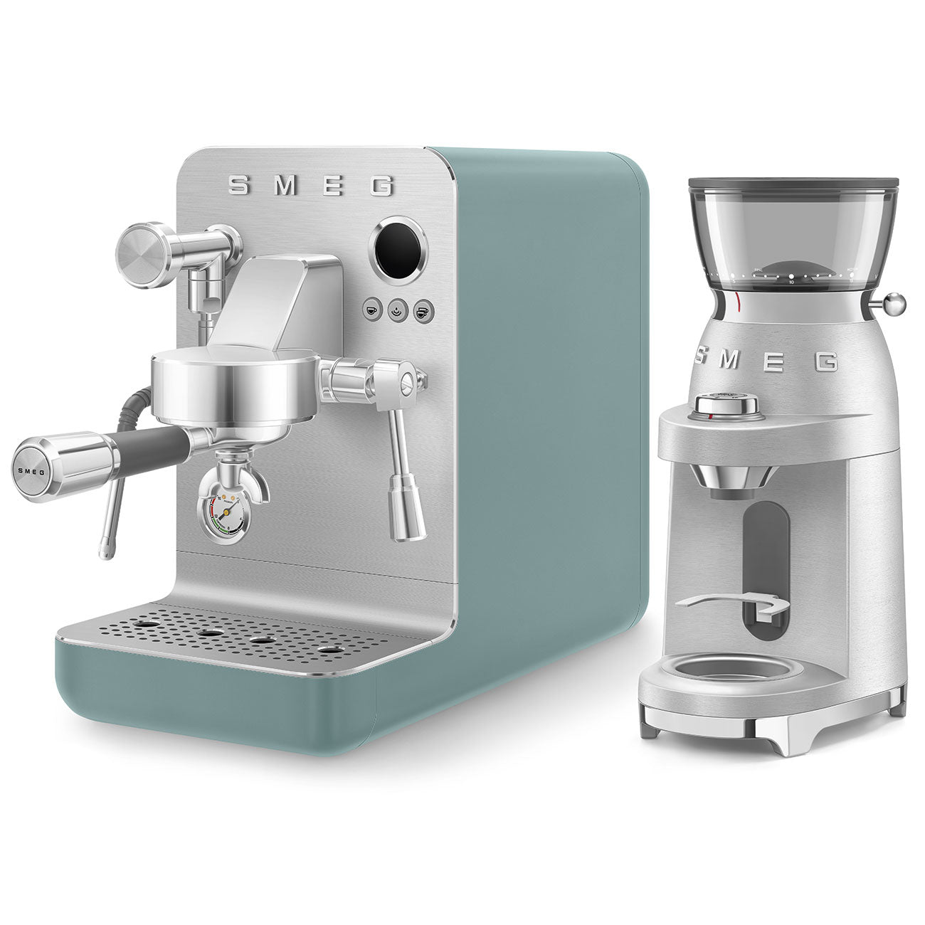 SMEG Mini Pro Manual Espresso Coffee Machine (Emerald Green Matte)