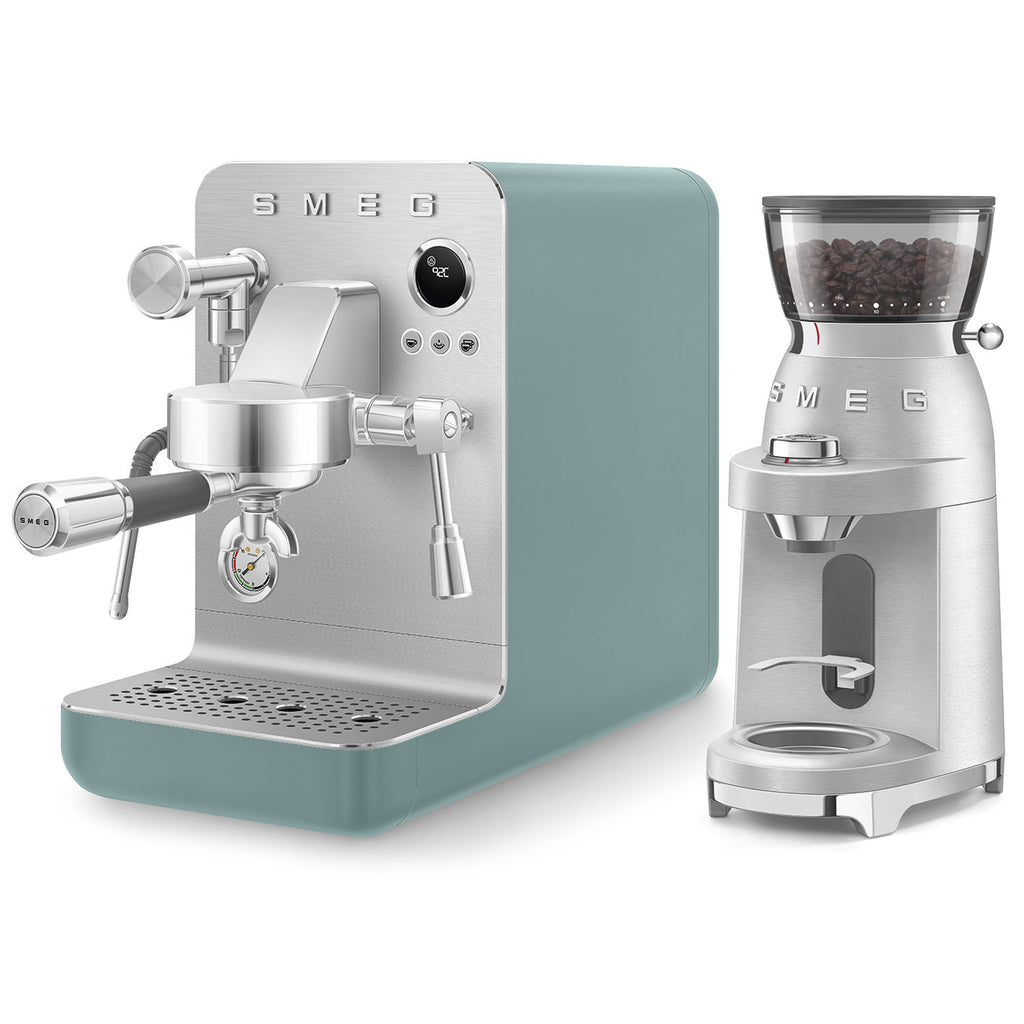 SMEG Mini Pro Manual Espresso Coffee Machine (Emerald Green Matte)