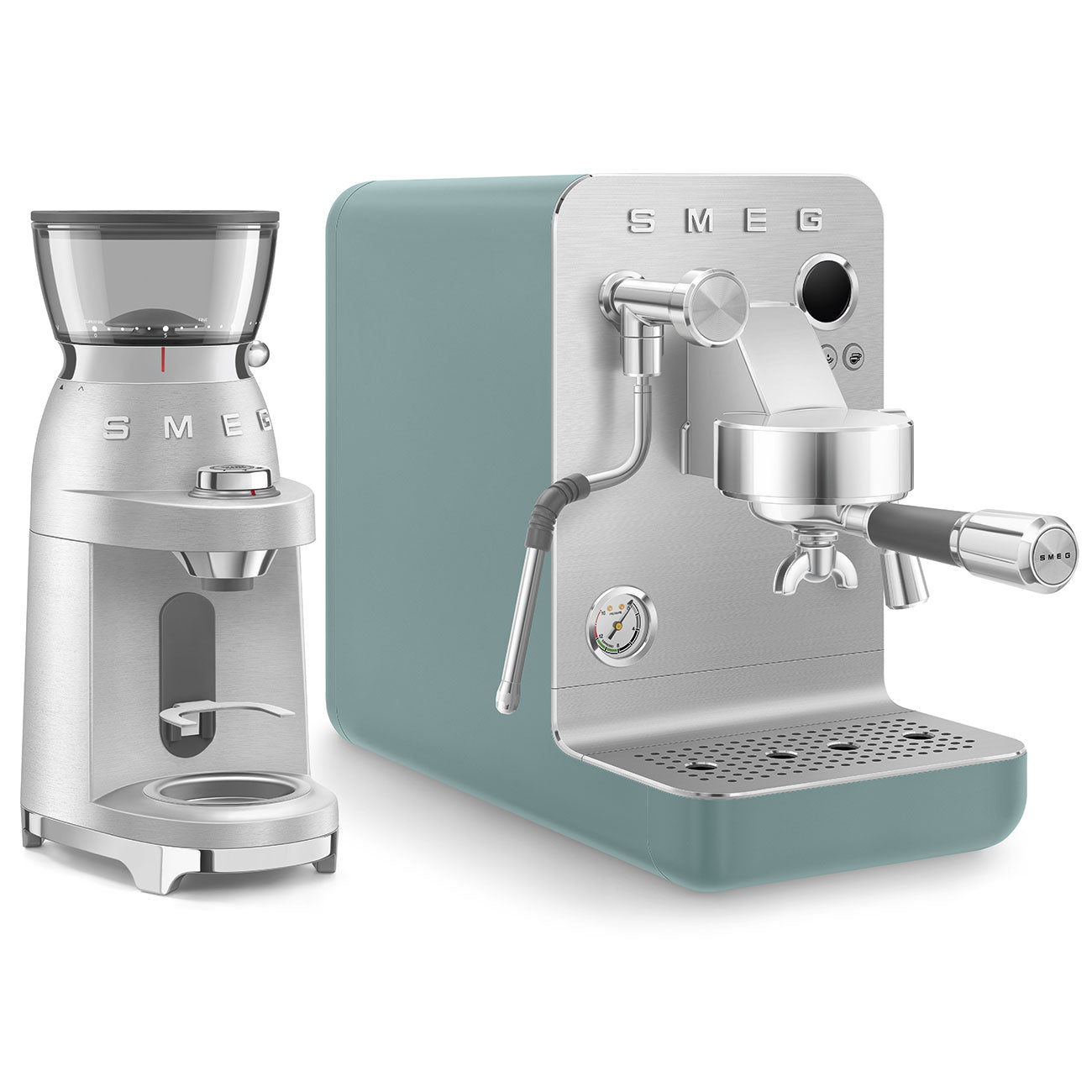 Automatic Mini-pro Espresso Machine with Steam Wand - Matte Emerald Green