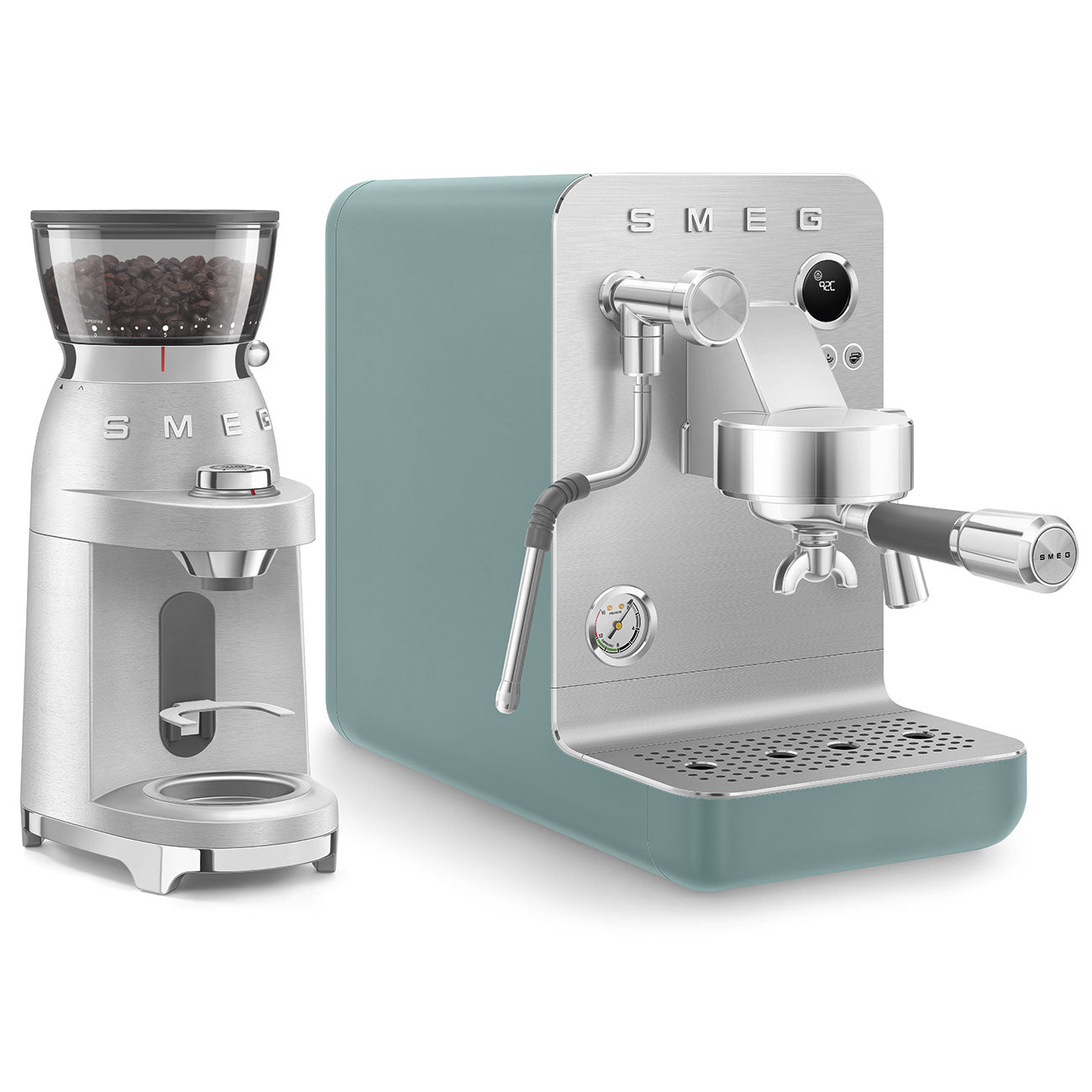 Automatic Mini-pro Espresso Machine with Steam Wand - Matte Emerald Green