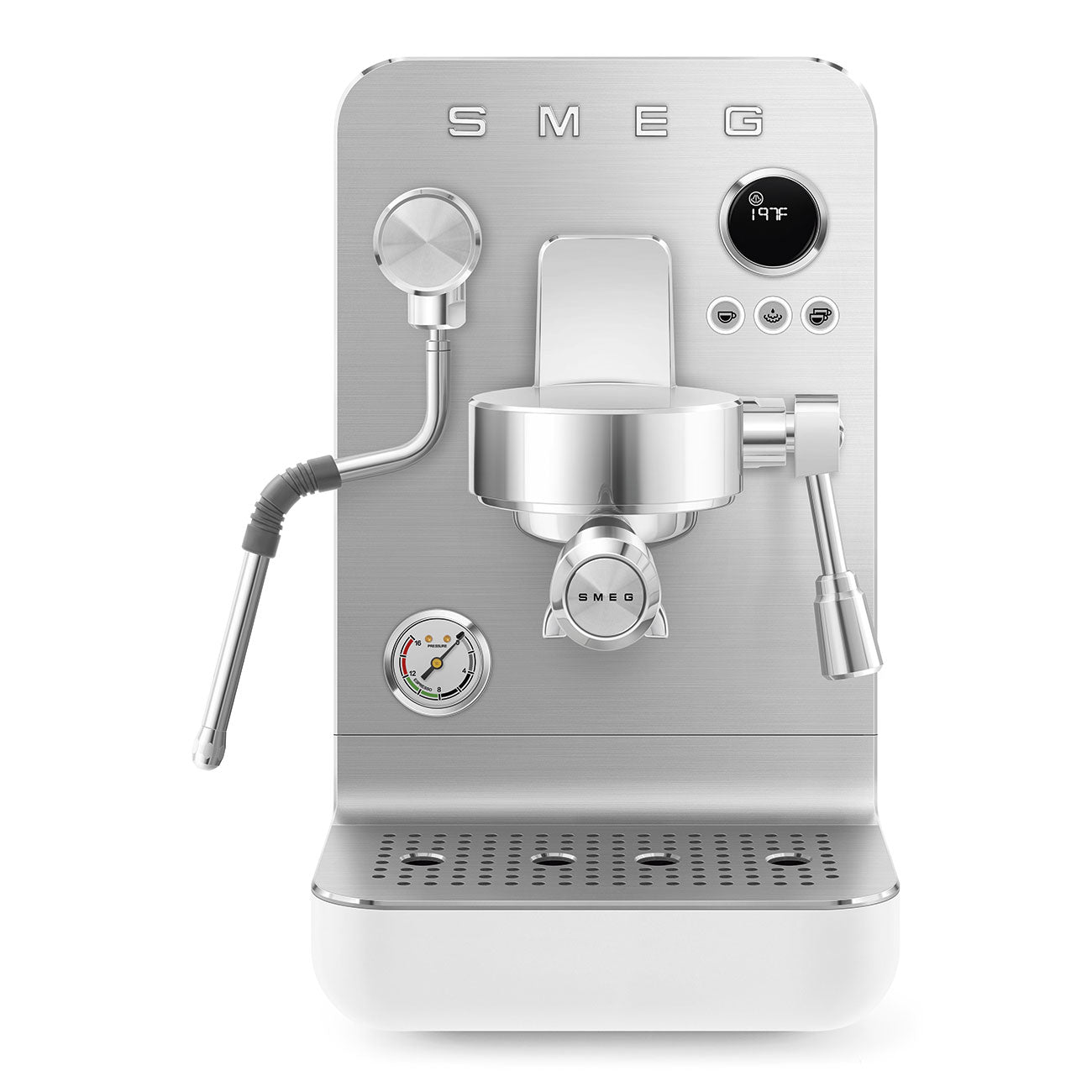 SMEG Mini Pro Manual Espresso Coffee Machine (White Matte)
