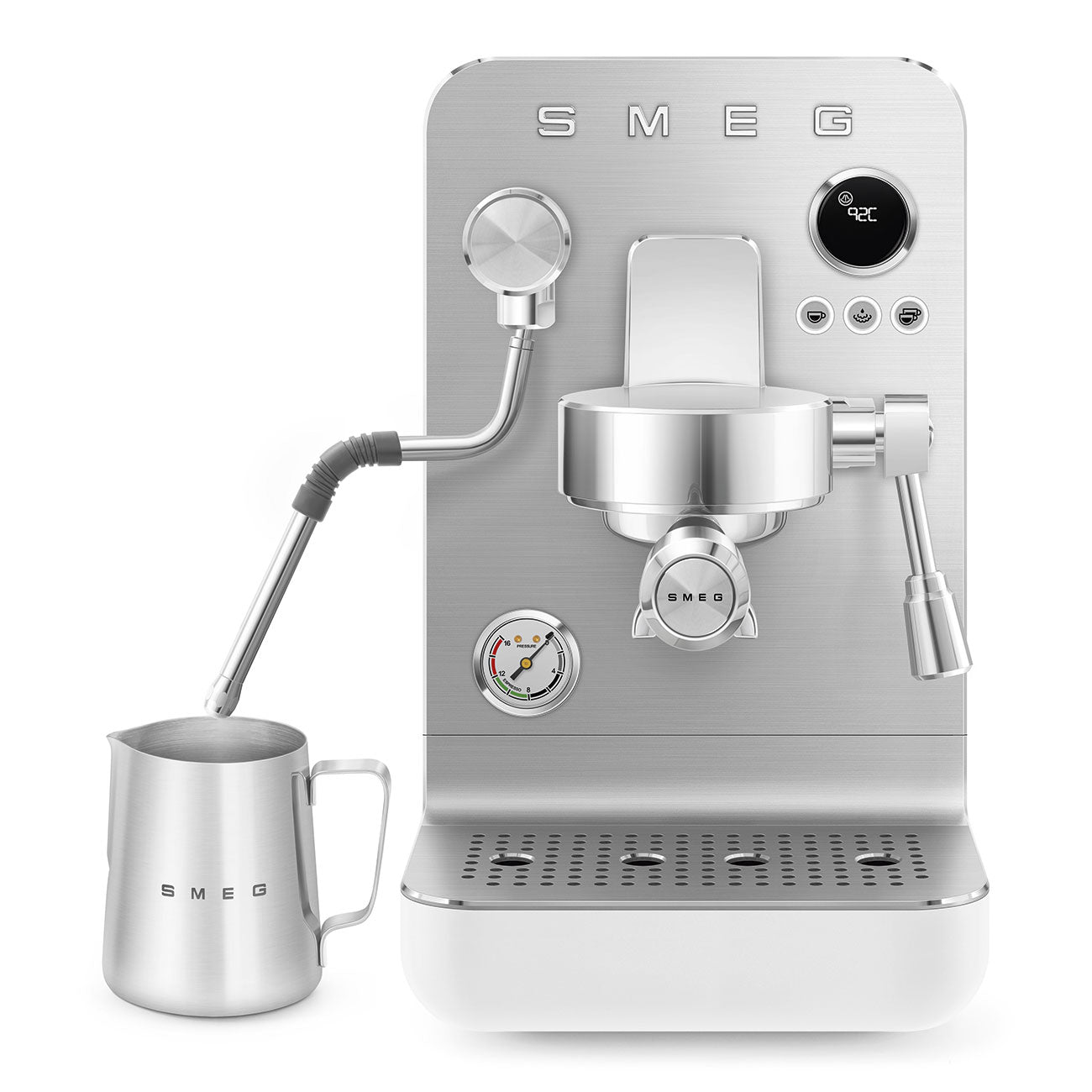 SMEG Mini Pro Manual Espresso Coffee Machine (White Matte)